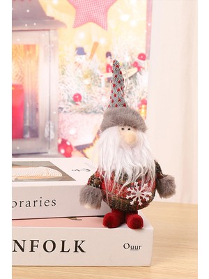 Yılbaşı Çam Ağacı Süsü Noel Baba Ayaklı Dekor Süs 17 cm