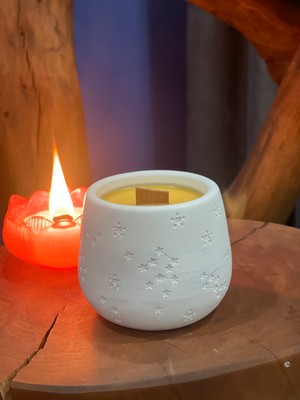 Mumias Candle No  010 Yıldız Kase Turuncu Star Soya Wax Mum