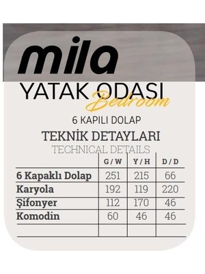 Dekorbizden Mila Yatak Odası Takımı