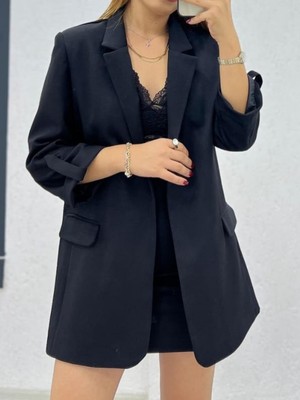 Siyah Blazer Ceket Siyah - M