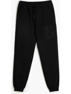 Koton Jogger Eşofman Altı Beli Bağlamalı Cep Detaylı Şardonlu