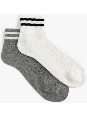 Koton 2'li Tenis Çorap Seti Çok Renkli