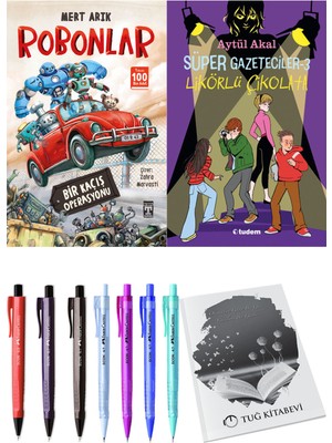 Süper Gazeteciler 3 Likörlü Çikolata ve Robonlar Bir Kaçış Operasyonu 2li Set + Hediyeli