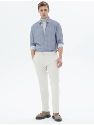 Kip Bej Dokuma Loose Fit Casual Pantolon