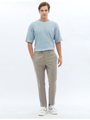 Kip Vizon Düz Dokuma Fitted Fit Klasik Pantolon