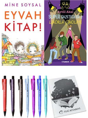 Süper Gazeteciler 3 Likörlü Çikolata ve Eyvah Kitap! 2li Set