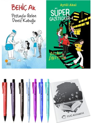 Süper Gazeteciler 4 Belalı Davetiye ve Postayla Gelen Deniz Kabuğu 2li Set