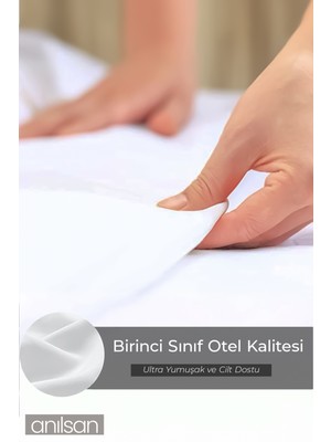 Saten Beyaz Çarşaf, 83 Tel, Tek & Çift Kişilik, Ev Ve Otel Çarşafı, Sade Ve Zarif