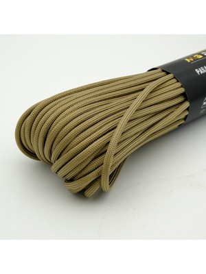 MG ROPES Bileklik ve 30 Metre 4 mm Bej Polyester Paracord İp 660 Lb 10 Çekirdek Güçlü Yapı Outdoor ve Kamp Aktiviteleri İçin