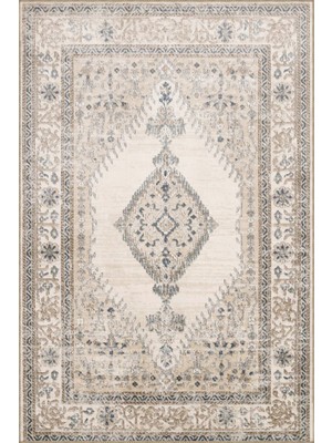 Rugs Modern Geleneksel Krem Tonlarda Düğüm Desenli Dokuma Taban Halı MIRAVIP319