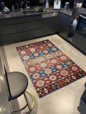 Rugs Modern Karışık Renkli Baklavalı Kreatif Desenli Dokuma Taban Halı MIRAVIP320