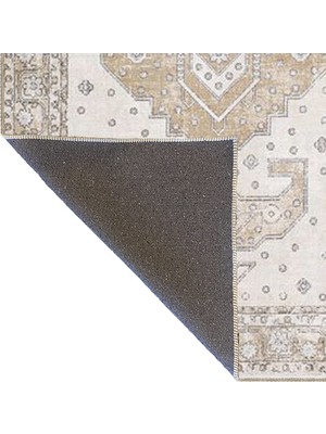 Rugs Modern Krem Geometrik Desenli Dokuma Taban Halı MIRAVIP339