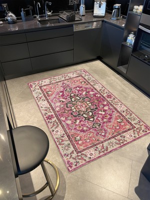 Rugs Modern Geleneksel Kırmızı Geometrik Desenli Dokuma Taban Halı MIRAVIP337