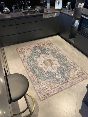 Rugs Modern Turuncu Sarı Geleneksel Çiçekli Desenli Dokuma Taban Halı MIRAVIP381