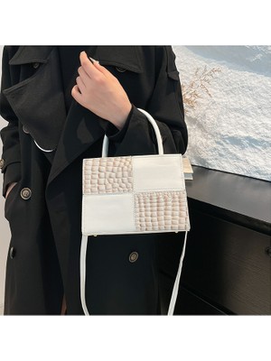 Nancy Beyaz Şık Kadın Omuz Çantası Crossbody Çanta (Yurt Dışından)