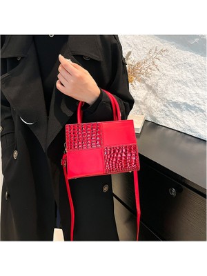 Nancy Kırmızı Moda Hepsi Bir Arada Kadın Omuz Çantası Crossbody Çanta (Yurt Dışından)