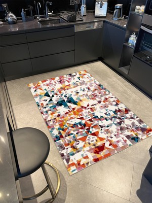 Rugs Modern Karışık Renkli Modern Geometrik Dokuma Taban Halı MIRAVIP486