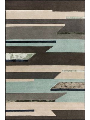 Rugs Modern Çizgili Desenli Pastel Boyalı Dokuma Taban Halı MIRAVIP491