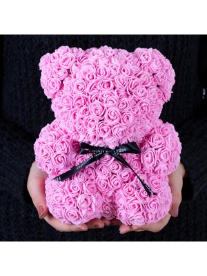 Çiçekmisin Teddy Rose Bear Güllü Ayıcık Pembe 23X18 cm