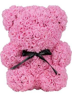 Çiçekmisin Teddy Rose Bear Güllü Ayıcık Pembe 23X18 cm