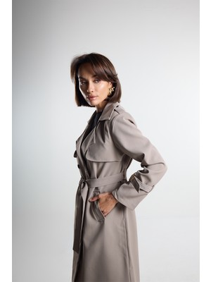 Christina's Storm Taupe Trench Coat