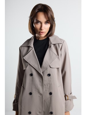 Christina's Storm Taupe Trench Coat