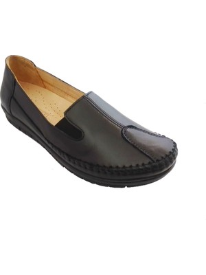 Üçel Üçel 134-24 Hakiki Deri Anatomik Lastikli Kadın Ayakkabı