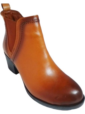 Scavia 636-24  Deri Anatomik Fermuarlı Kadın bot