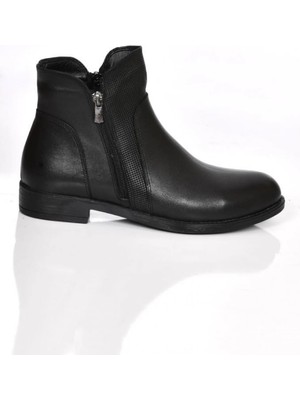 Scavia 511-24  Deri Anatomik Çift Fermuar Kadın Bot