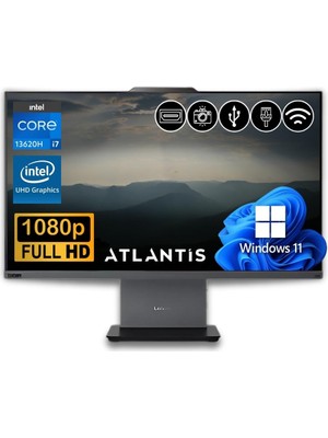 Lenovo Thinkcentre Neo 50A 24 Gen 5 I7-13620H 64GB  512GB M.2 SSD 12SC000KTR ATL33 23.8" W11PRO All In One Bilgisayar