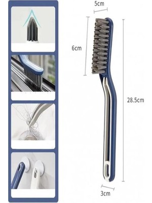 Nirnisa 28 cm Cımbızlı Temizlik Fırça Derz Zemin Banyo Fayans Mutfak Klozet Köşe Oluk Temizleme Fırçası