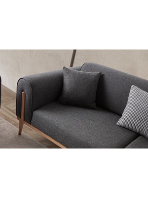 Edsy Home Riva 3+3+1 Koltuk Takımı Antrasit