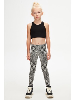 Grumpy Kız Çocuk Örme Desenli Kışlık Tayt