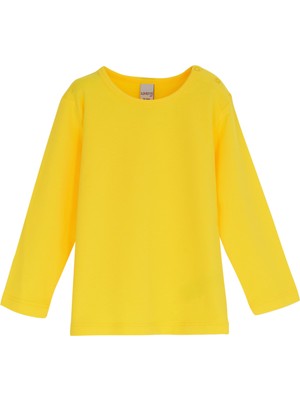 Sarı Basic  Çıtçıtlı Uzun Kollu Bebek Tişört