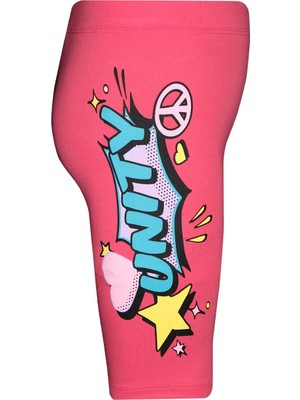 Nar Çiçeği Unity Baskılı Kız Çocuk Bisiklet Şort