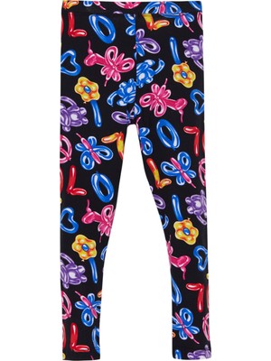 Lovetti Kız Çocuk Desenli Yazlık Tayt Renkli Balloon Deseni ile Rahat ve Şık