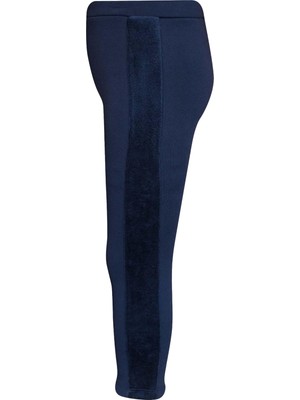 Lovetti Koyu Lacivert Kız Çocuk Full Şardonlu Yan Panel Tüylü Nova Tayt