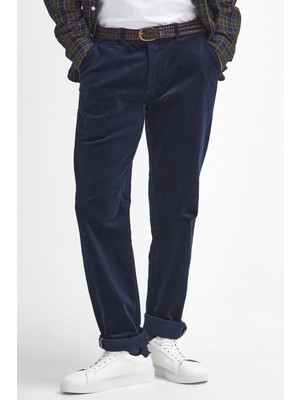 Barbour Stretch Cord Dar Kesim Pantolon NY91 Navy