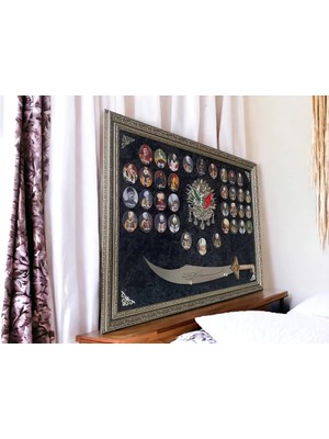 Hediye Doldur Osmanlı Padişahları Kılıçlı Tablo
