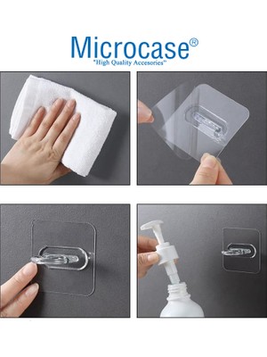 Microcase Yapışkanlı Yüzük Stili Eşya Tutucu Banyo Mutfak Vb. Ürün Askılığı - AL4759 2 Adet