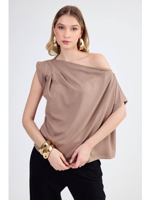 Tek Omuz Modal Kumaş Bluz
