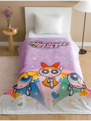 LC Waikiki Açık Lila Powerpuff Girls Baskılı Çocuk Battaniye 150 x 200  cm