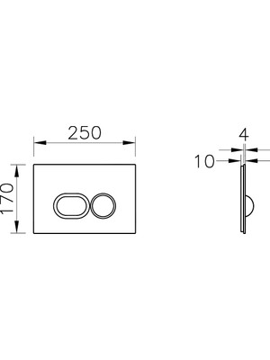 VitrA Liquid 740-2180 Kumanda Paneli, Krom