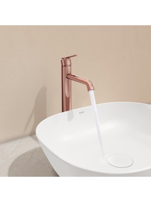 VitrA Origin Classic A4288229 Çanak Lavabo Bataryası, Soft Bakır