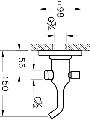 Artema Suit U A42490 Çıkış Ucu, El Duşu Çıkışlı, Krom