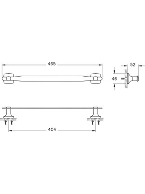 VitrA Base 400 A4411936 Uzun Havluluk, Mat Siyah