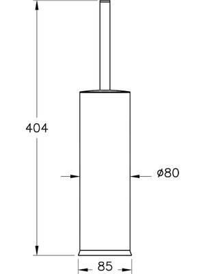 VitrA Base 300 A4415536 Tuvalet Fırçalığı, Mat Siyah