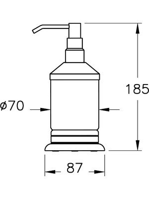 VitrA Base 300 A44143 Sıvı Sabunluk, Krom