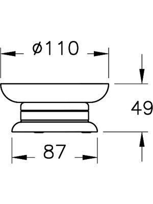 VitrA Base 300 A44141 Katı Sabunluk, Krom