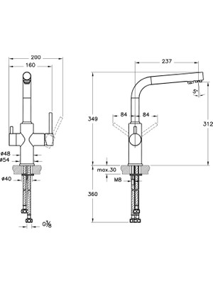 Artema Split A42144 Dual-Flow Eviye Mutfak Bataryası, Krom